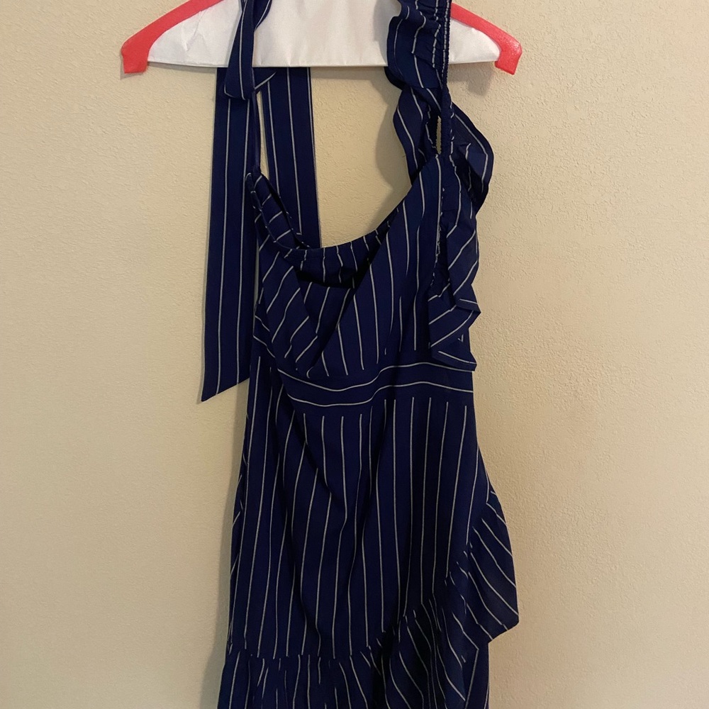 BB Dakota blue and white dress.